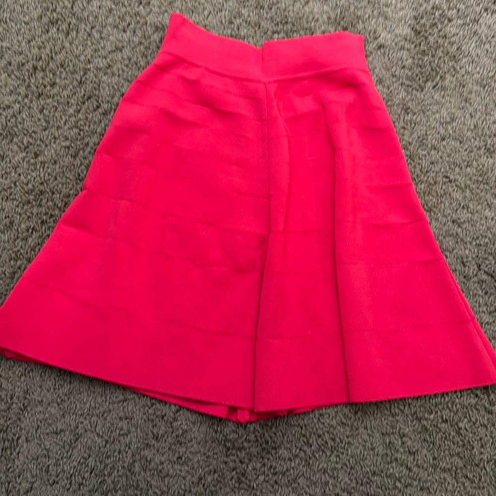 Yigal Azrouel Red Milan Bandage Knee Length Flare A Line Skirt.